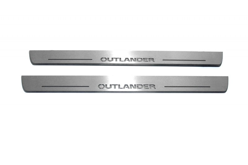 Mitsubishi Outlander II Door Sill Protectors With Logo Outlander - decoinfabric