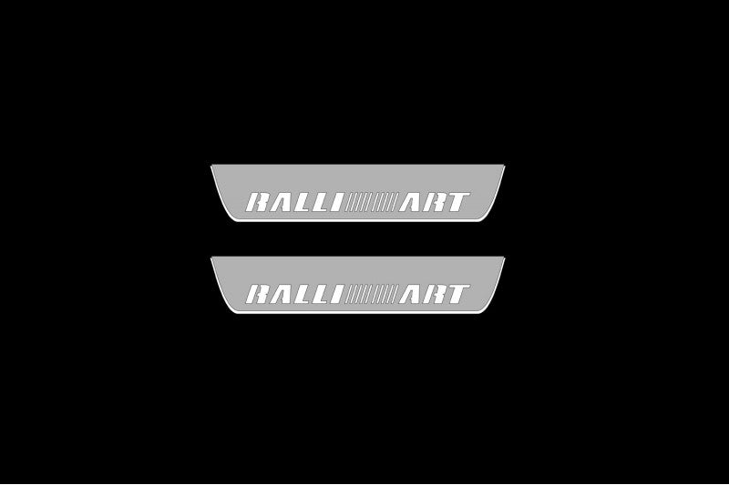 Mitsubishi Outlander II 2007-2012 Door Sill Lights With Logo RalliArt Mitsubishi Led Door Sills opdesign