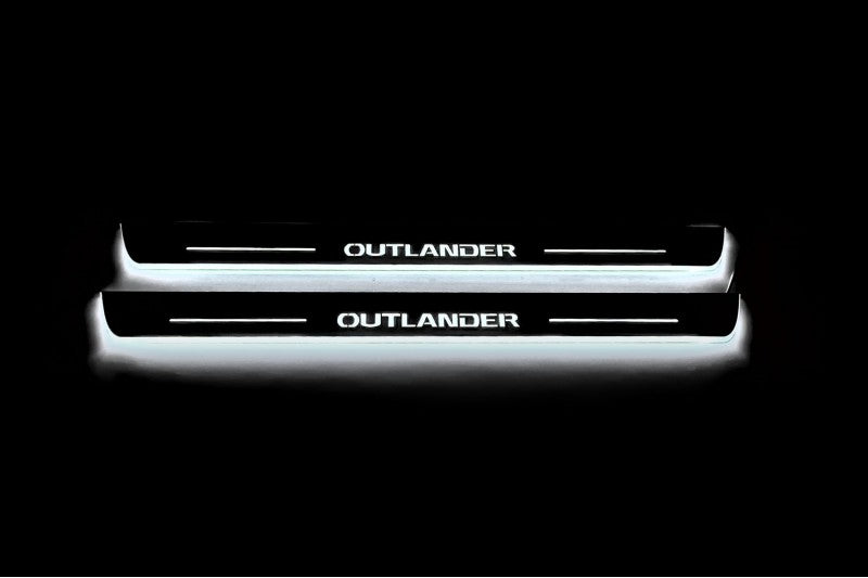 Mitsubishi Outlander III 2012-2021 Led Door Sills With Logo Outlander Mitsubishi Led Door Sills opdesign