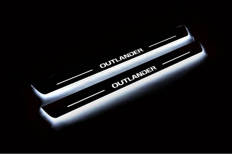 Mitsubishi Outlander III 2012-2021 Led Door Sills With Logo Outlander Mitsubishi Led Door Sills opdesign