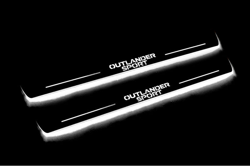 Mitsubishi Outlander Sport 2010+ Led Door Sills With Logo Outlander Sport Mitsubishi Led Door Sills opdesign