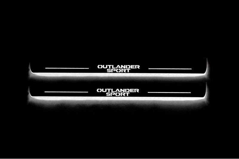 Mitsubishi Outlander Sport 2010+ Led Door Sills With Logo Outlander Sport Mitsubishi Led Door Sills opdesign