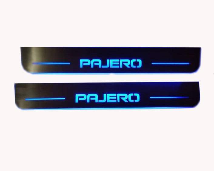 Mitsubishi Pajero Wagon IV 2006-2021 Car Door Sill With Pajero Logo Mitsubishi Led Door Sills opdesign