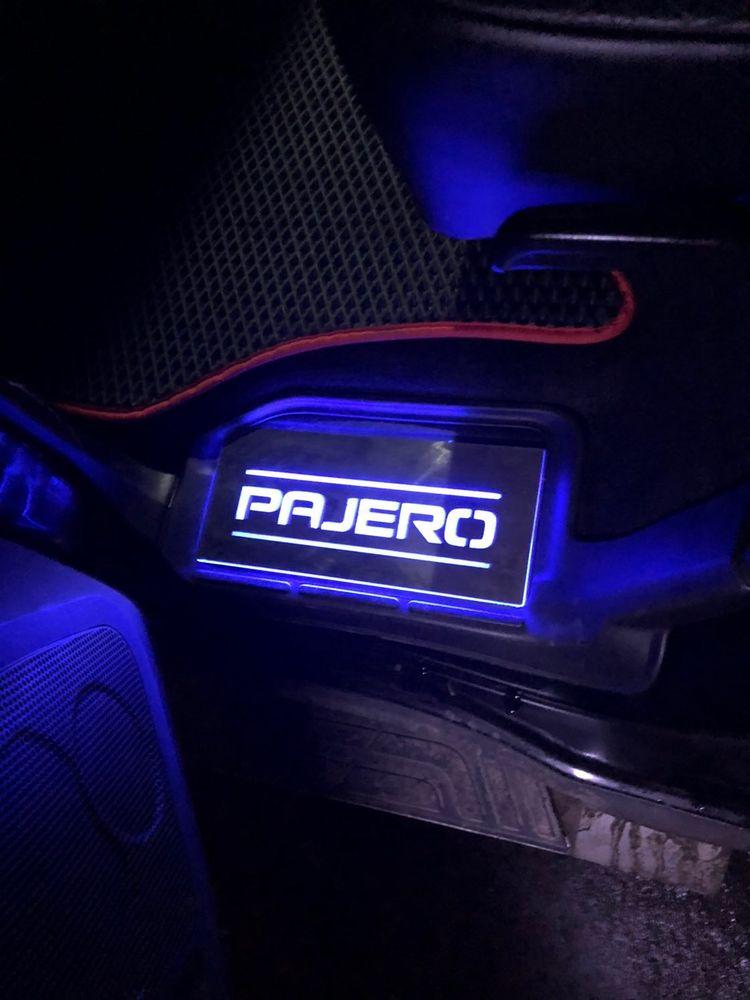 Mitsubishi Pajero Wagon IV 2006-2021 Car Door Sill With Pajero Logo Mitsubishi Led Door Sills opdesign