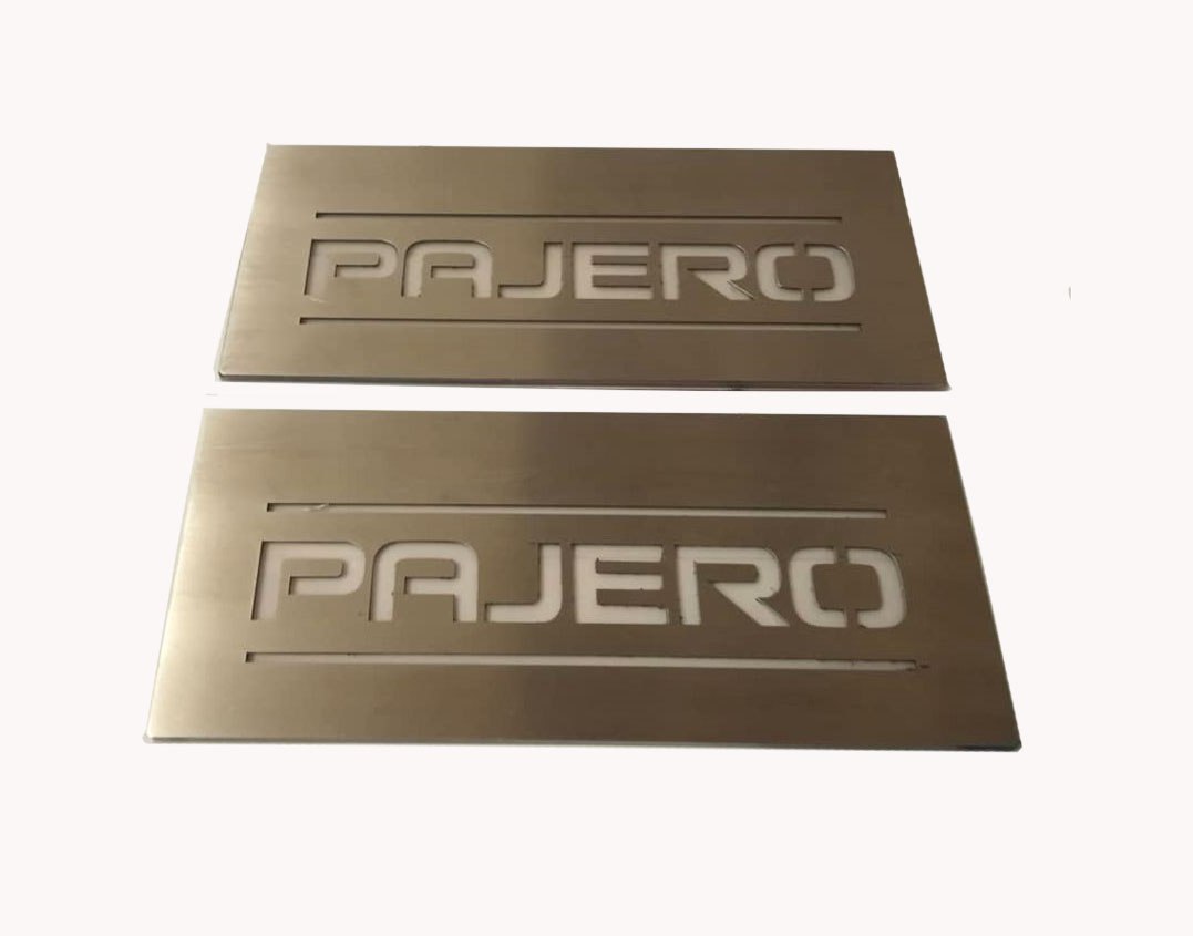 Mitsubishi Pajero Wagon IV 2006-2021 Car Door Sill With Pajero Logo Mitsubishi Led Door Sills opdesign