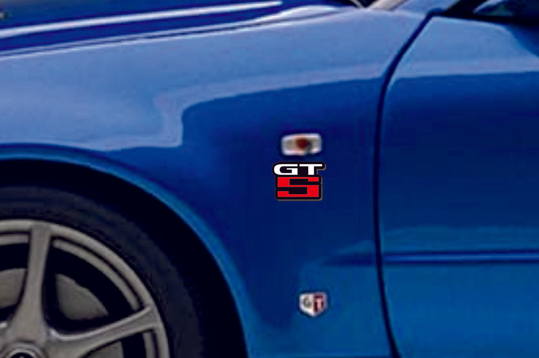 Nissan emblem for fenders with GT-S logo Nissan emblems decoinfabric