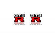 Nissan Emblem & Badges set with GTS-R logo Nissan emblems decoinfabric BLACK RED