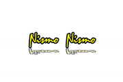 Nissan emblem for fenders with Nismo logo (type 2) Nissan emblems decoinfabric BLACK YELLOW