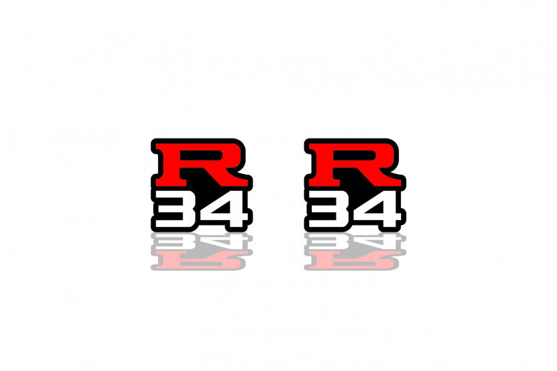 Nissan emblem for fenders with R34 logo