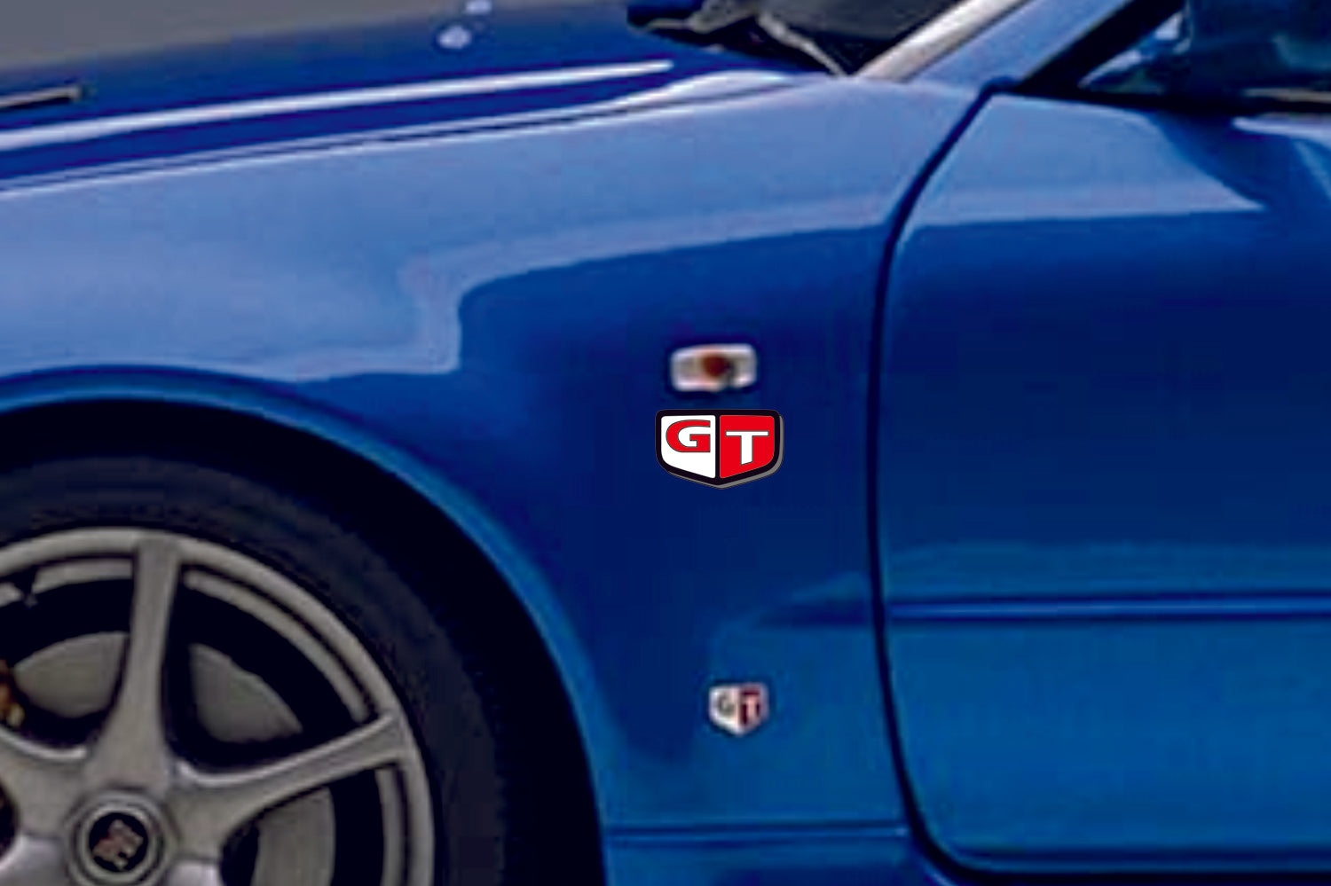 Nissan emblem for fenders with Skyline GT logo Nissan emblems decoinfabric