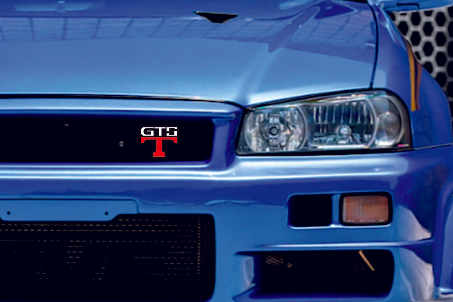 Nissan Radiator grille emblem with GTS-T logo (Type 1) Nissan emblems decoinfabric