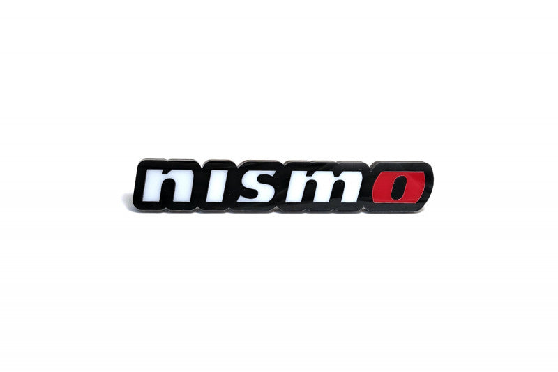 Nissan Radiator grille emblem with Nismo logo Nissan emblems decoinfabric BLACK WHITE