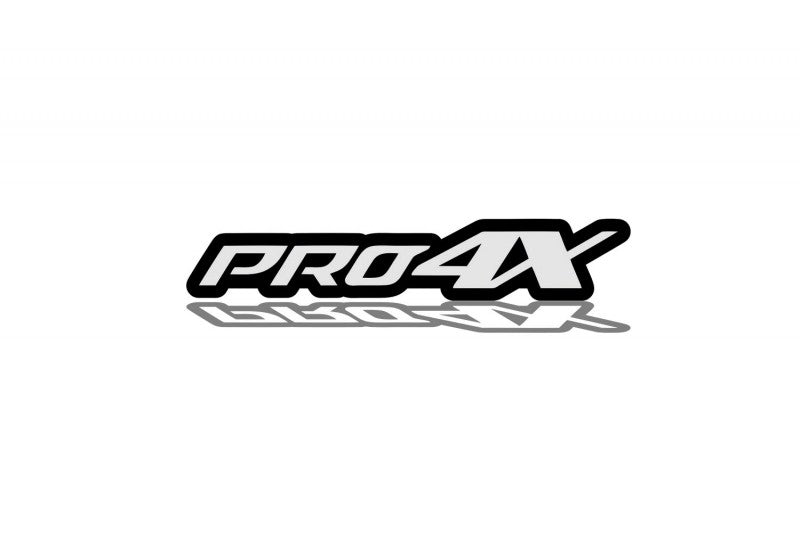Nissan Radiator grille emblem with PRO4X logo Nissan emblems decoinfabric BLACK WHITE
