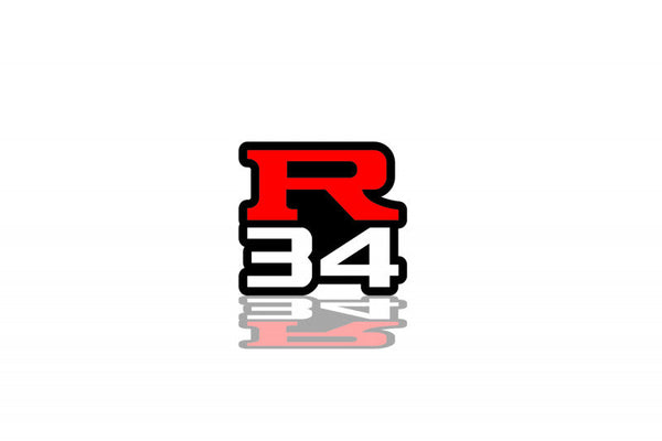 Nissan Skyline R34 Radiator grille emblem with R34 logo