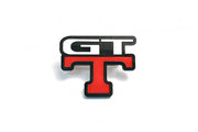 Nissan Radiator grille emblem with GT-T logo Nissan emblems decoinfabric BLACK WHITE