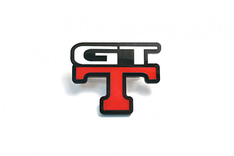Nissan Emblem & Badges set with GT-T logo Nissan emblems decoinfabric BLACK WHITE
