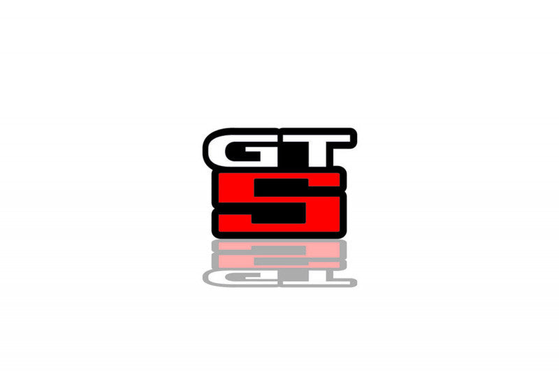 Nissan tailgate trunk rear emblem with GT-S logo Nissan emblems decoinfabric BLACK RED