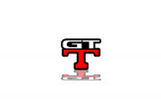 Nissan tailgate trunk rear emblem with GT-T logo Nissan emblems decoinfabric BLACK RED
