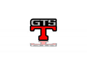 Nissan Emblem & Badges set with GTS-T logo Nissan emblems decoinfabric BLACK RED