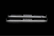 Nissan Qashqai II 2014+ LED Door Sills With Logo Qashqai Nissan Led Door Sills opdesign