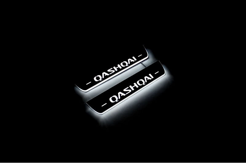 Nissan Qashqai III 2021+ LED Door Sills With Logo Qashqai Nissan Led Door Sills opdesign