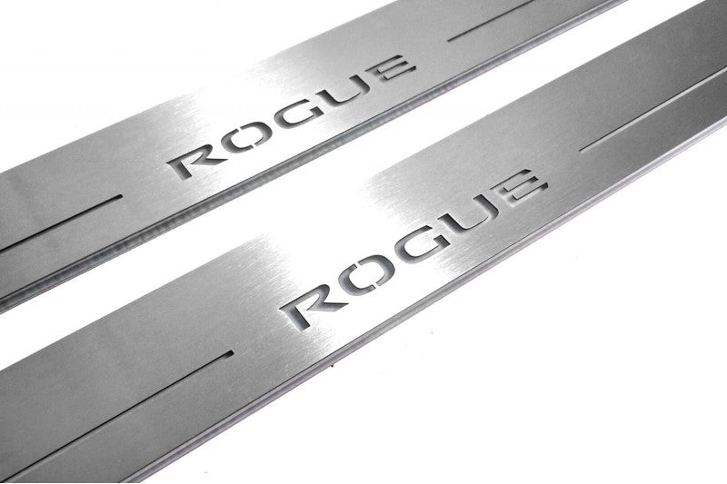 Nissan Rogue II 2014+ LED Door Sills With Logo Rogue Nissan Led Door Sills opdesign