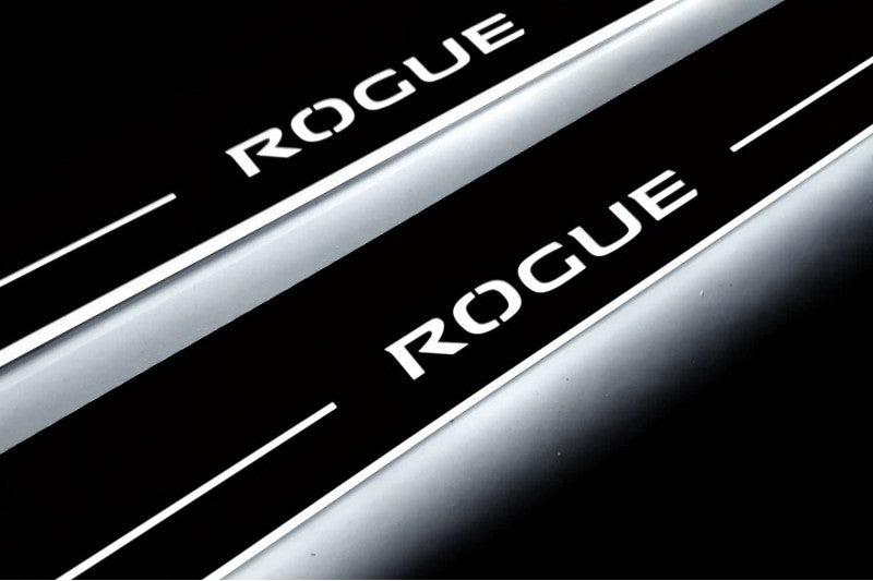 Nissan Rogue II 2014+ LED Door Sills With Logo Rogue Nissan Led Door Sills opdesign