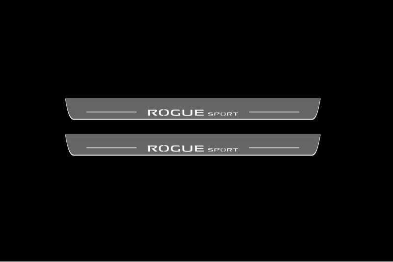 Nissan Rogue Sport 2016+ LED Door Sills With Logo Rogue Sport Nissan Led Door Sills opdesign