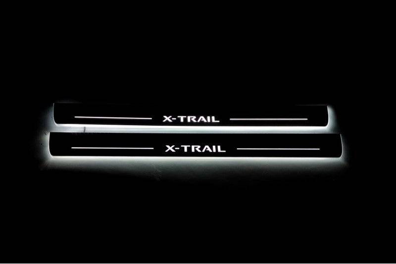 Nissan X-Trail T32 2014+ LED Door Sills With Logo X-Trail Nissan Led Door Sills opdesign