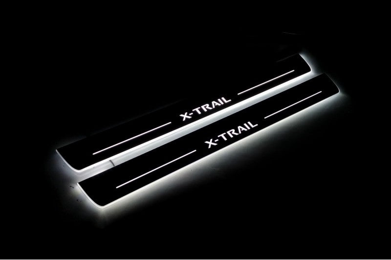 Nissan X-Trail T32 2014+ LED Door Sills With Logo X-Trail Nissan Led Door Sills opdesign