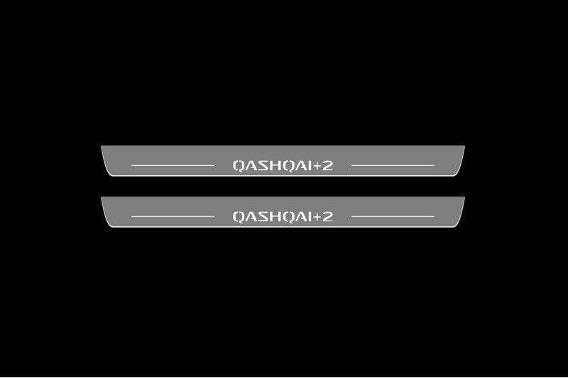 Nissan Qashqai I 2007-2014 LED Door Sills With Logo Qashqai +2 Nissan Led Door Sills opdesign