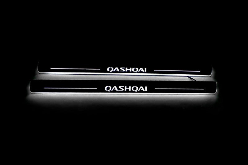 Nissan Qashqai I LED Car Door Sill With Logo Qashqai - decoinfabric