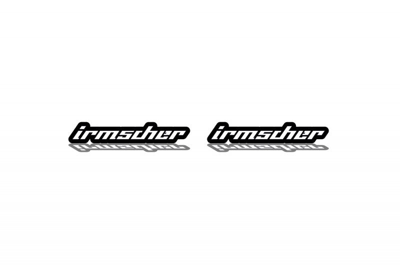 Opel emblem badge for fenders with Irmscher logo Opel emblems decoinfabric BLACK WHITE