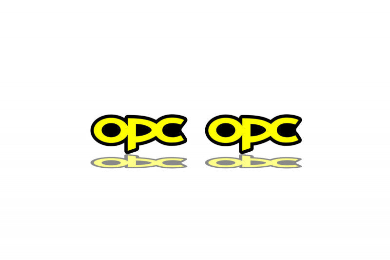 Opel Emblem & Badges set with OPC logo Opel emblems decoinfabric BLACK YELLOW