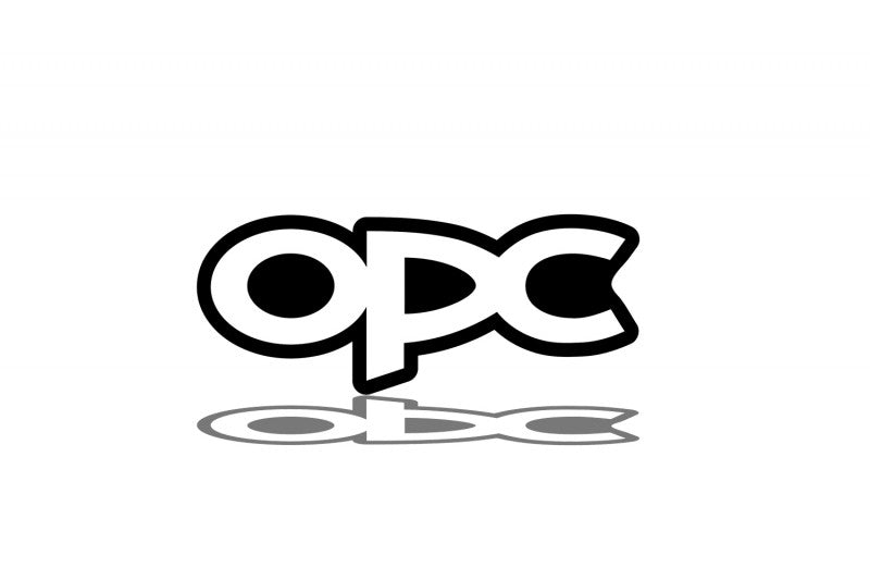 Opel Radiator grille emblem with OPC logo Opel emblems decoinfabric BLACK WHITE