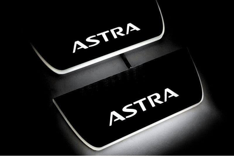 Opel Astra J LED Door Sill With Logo Astra - decoinfabric