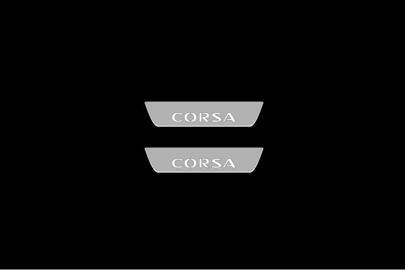 Opel Corsa F Door Sill Protectors With Logo Corsa - decoinfabric