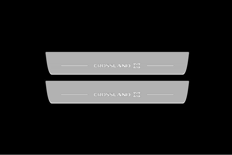 Opel Crossland X 2017+ Car Light Sill With Logo Crossland X Opel Led Door Sills opdesign