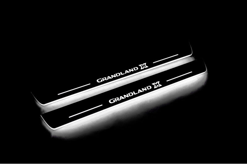 Opel Grandland X 2017+ Door Still Light With Logo Grandland X Opel Led Door Sills opdesign