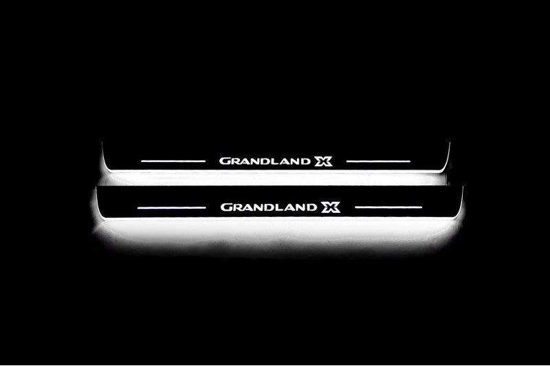 Opel Grandland X 2017+ Door Still Light With Logo Grandland X Opel Led Door Sills opdesign