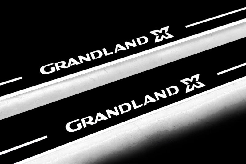 Opel Grandland X 2017+ Door Still Light With Logo Grandland X Opel Led Door Sills opdesign