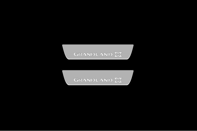 Opel Grandland X 2017+ Door Still Light With Logo Grandland X Opel Led Door Sills opdesign