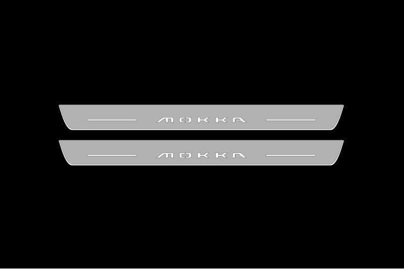 Opel Mokka II 2020+ Led Door Sills With Logo Mokka Opel Led Door Sills opdesign