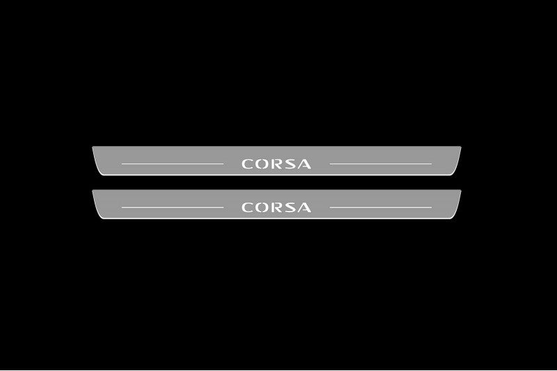 Opel Corsa E 3D Auto Door Sills With Logo Corsa - decoinfabric