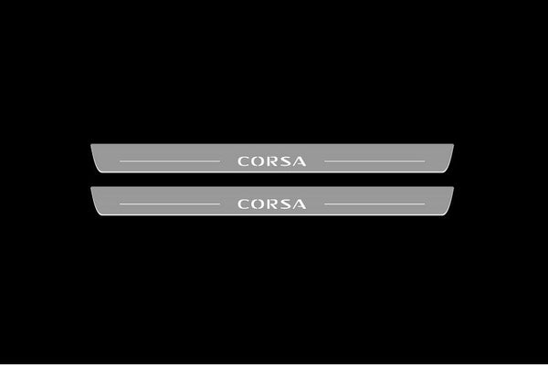 Opel Corsa E 3D Auto Listwy progowe z logo Corsa