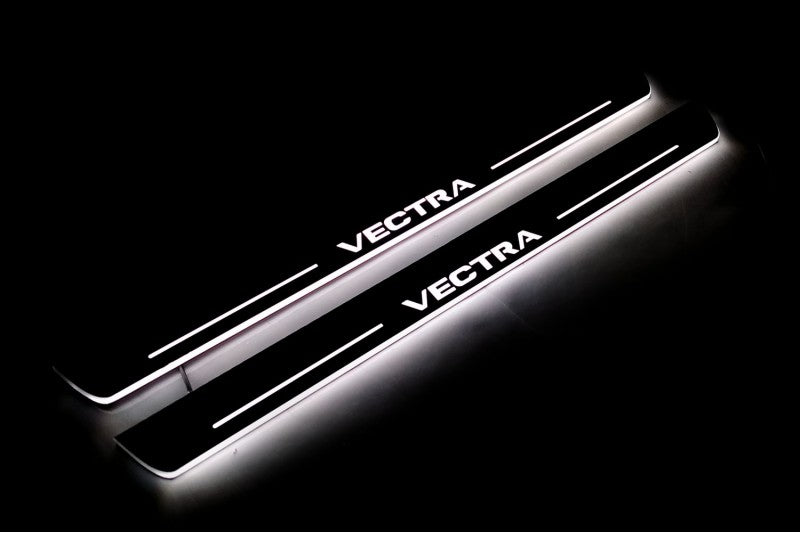 Opel Vectra C 2002-2008 Led Sill Plates With Logo Vectra Opel Led Door Sills opdesign