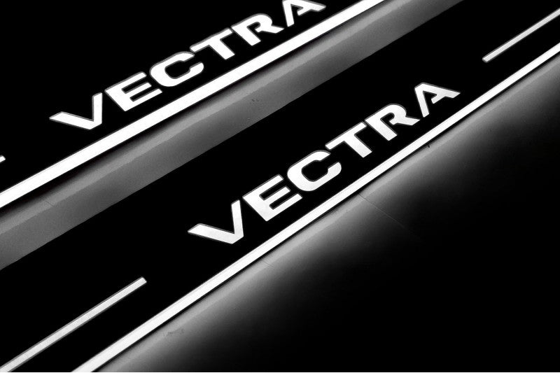 Opel Vectra C 2002-2008 Led Sill Plates With Logo Vectra Opel Led Door Sills opdesign
