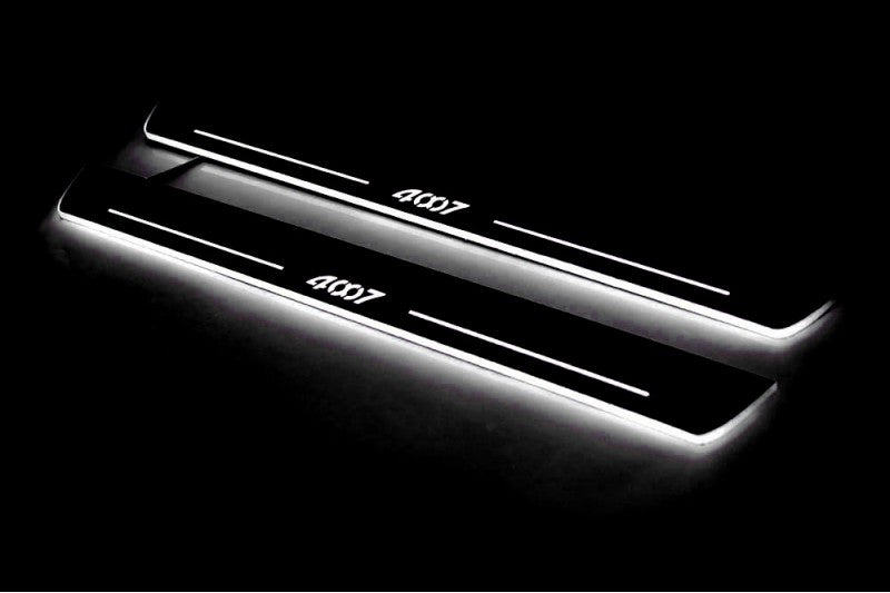 Peugeot 4007 2007-2012 Car Sill With Logo 4007 Peugeot Led Door Sills opdesign