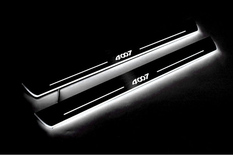 Peugeot 4007 2007-2012 Car Sill With Logo 4007 Peugeot Led Door Sills opdesign