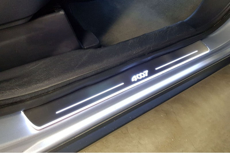 Peugeot 4007 2007-2012 Car Sill With Logo 4007 Peugeot Led Door Sills opdesign